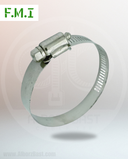 بست شیلنگی استیل سایز 76-57 برند اف ام آی (FMI)